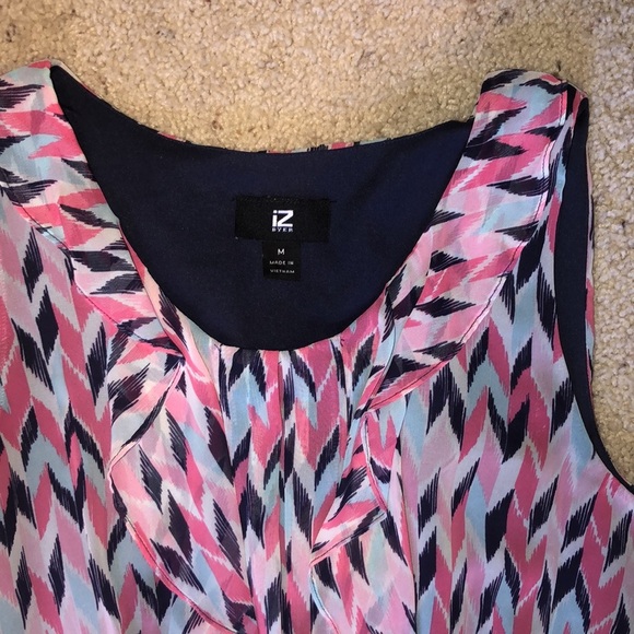 IZ Beyer pink blue dress size medium - Picture 4 of 5
